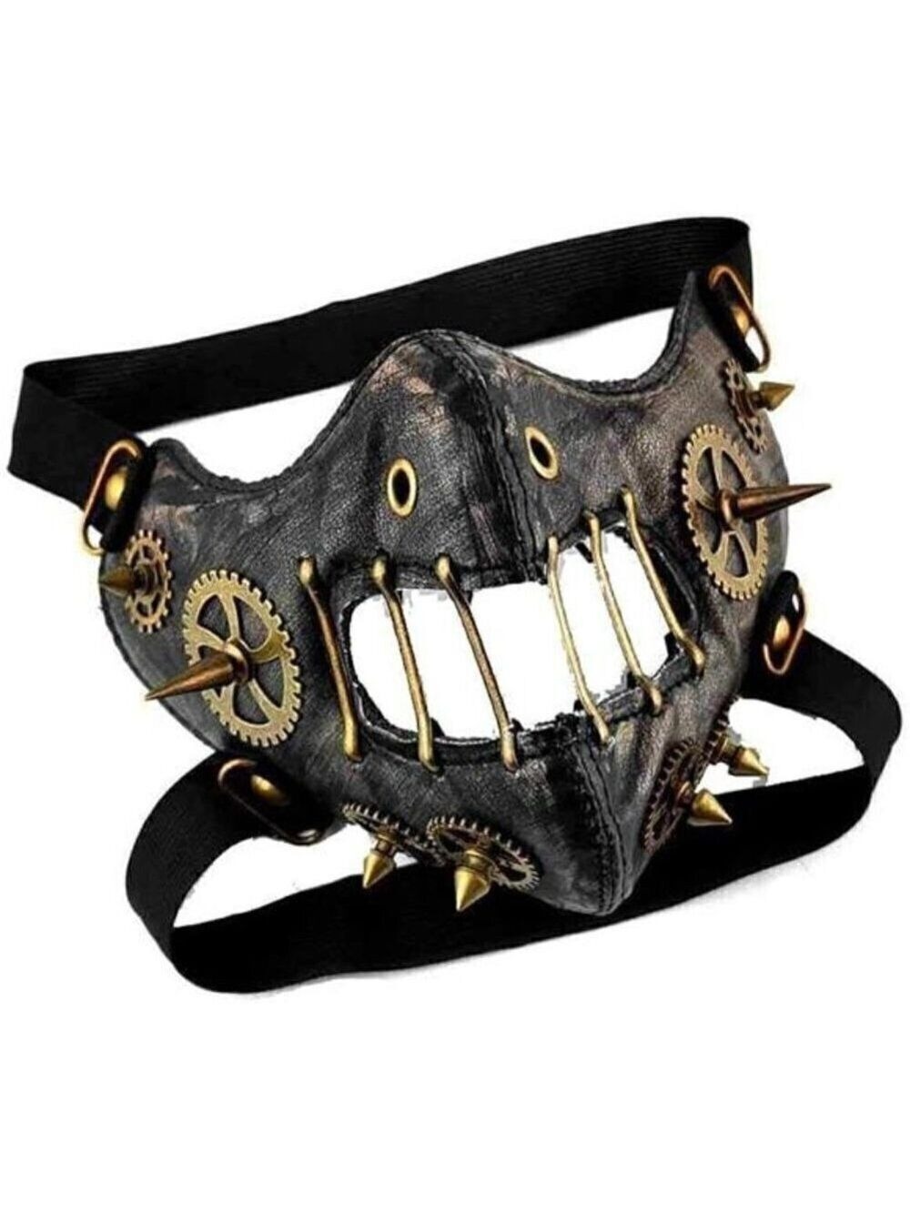 Steampunk Retro Gothic Leather Mask Halloween Cosplay Gears Spike BDSM PARTY NEW